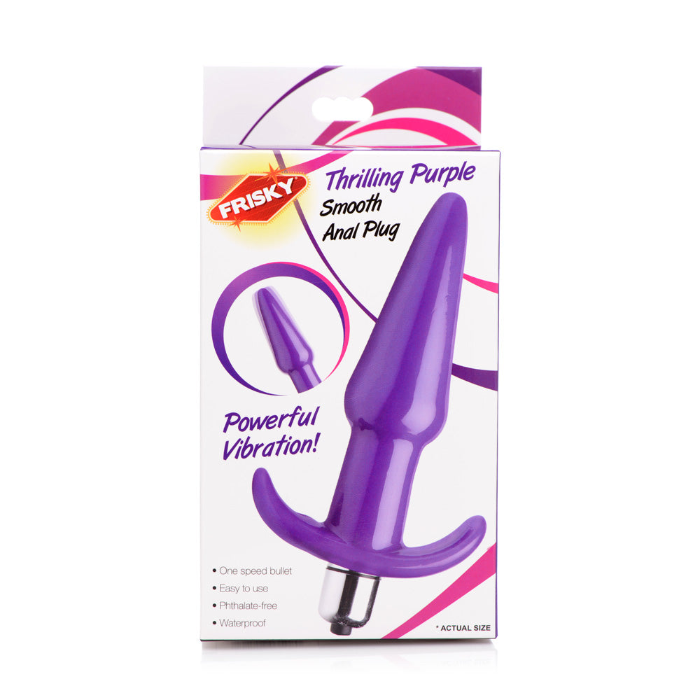 Frisky Thrilling Purple Smooth Anal Plug | 848518035080 | Available at EroticWarehouse.com