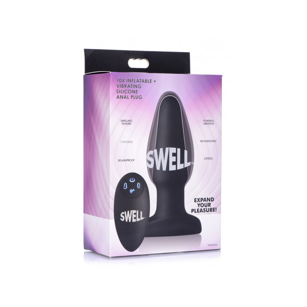 Swell Worlds First Remote Control Inflatable 10X Vibrating Silicone Anal Plug | 848518035240 | Available at EroticWarehouse.com