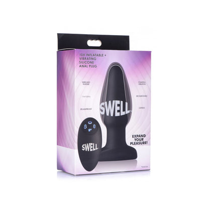 Swell Worlds First Remote Control Inflatable 10X Vibrating Silicone Anal Plug | 848518035240 | Available at EroticWarehouse.com