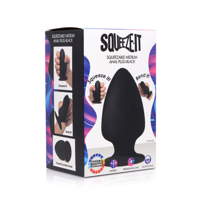 Squeeze-It Squeezable Silicone Anal Plug Medium | 848518035479 | Available at EroticWarehouse.com