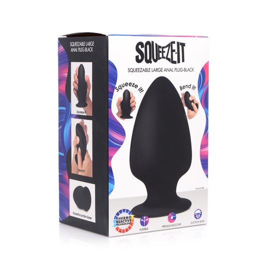 Squeeze-It Squeezable Silicone Anal Plug Large | 848518035486 | Available at EroticWarehouse.com