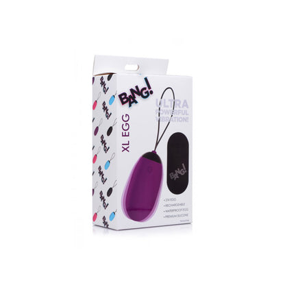 Bang! XL Vibrating Egg Purple | 848518035592 | Available at EroticWarehouse.com
