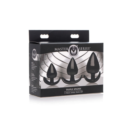 Master Series Triple Spades 3 Piece Anal Plug Set | 848518036117 | Available at EroticWarehouse.com