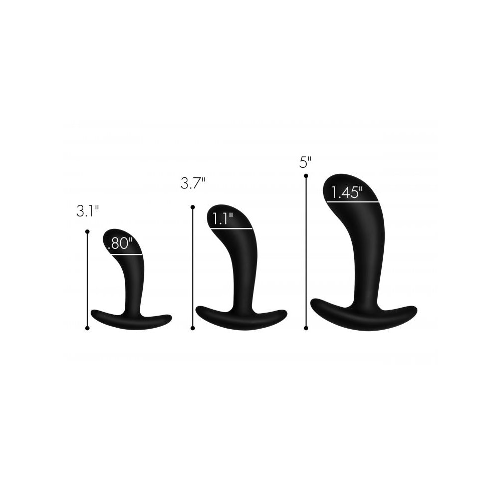 Master Series Dark Delights 3 Piece Curved Anal Trainer Set | 848518036285 | Available at EroticWarehouse.com