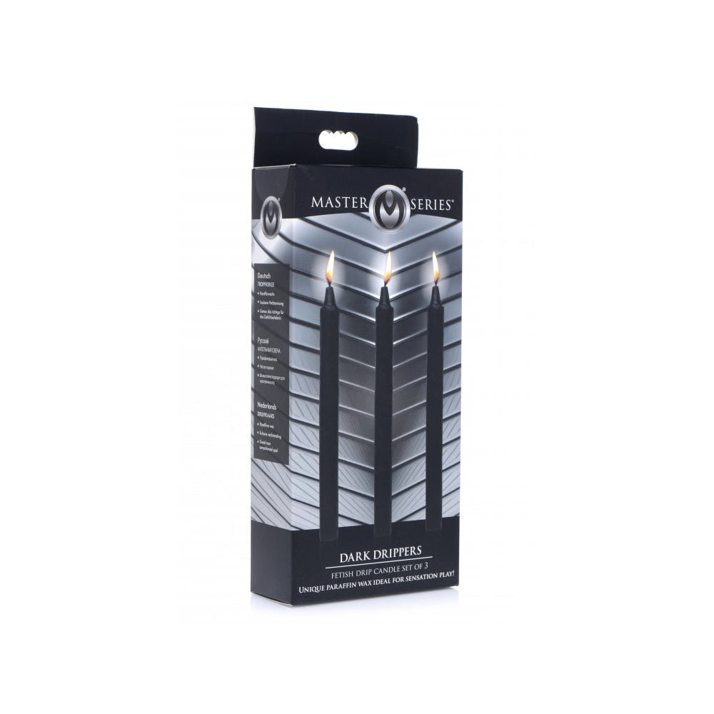 Master Series Dark Drippers Fetish Drip Candles Set Of 3 | 848518036360 | Available at EroticWarehouse.com