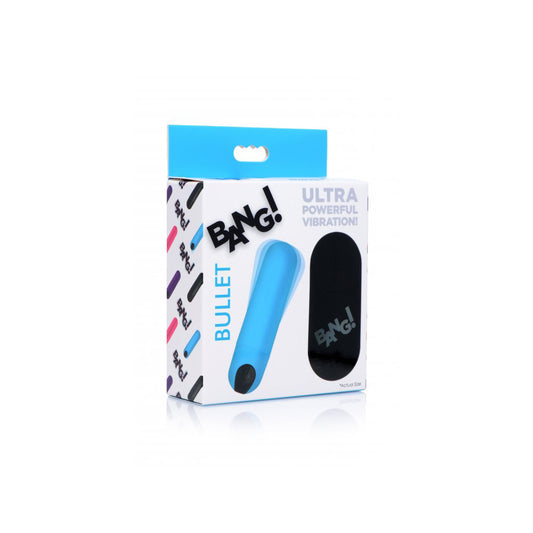 Bang! Vibrating Bullet W/ Remote Control Blue | 848518036414 | Available at EroticWarehouse.com
