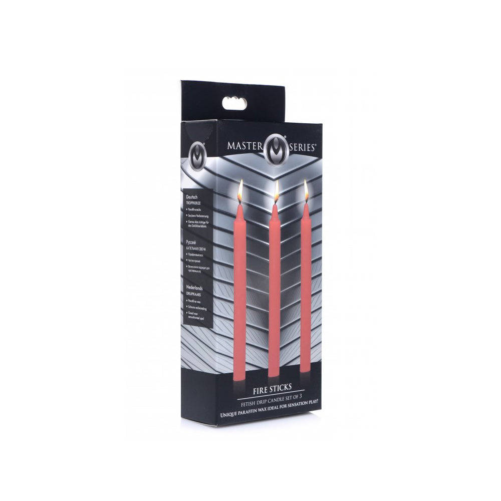Master Series Fire Sticks Fetish Drip Candles Set Of 3 | 848518036469 | Available at EroticWarehouse.com