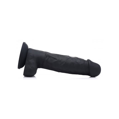 Strap U Power Pecker 7" Silicone Dildo With Balls Black | 848518036537 | Available at EroticWarehouse.com