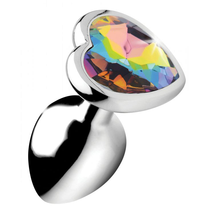 Booty Sparks Rainbow Prism Heart Anal Plug Small | 848518036605 | Available at EroticWarehouse.com