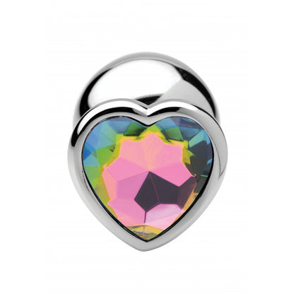 Booty Sparks Rainbow Prism Heart Anal Plug Small | 848518036605 | Available at EroticWarehouse.com