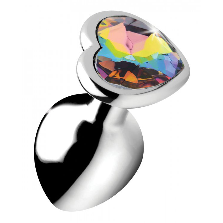 Booty Sparks Rainbow Prism Heart Anal Plug Medium | 848518036612 | Available at EroticWarehouse.com