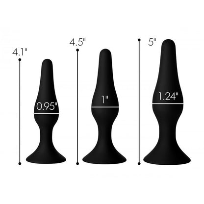 Master Series Triple Spire Tapered Silicone Anal Trainer Set Of 3 | 848518036667 | Available at EroticWarehouse.com