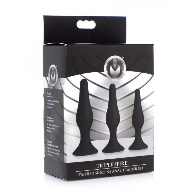 Master Series Triple Spire Tapered Silicone Anal Trainer Set Of 3 | 848518036667 | Available at EroticWarehouse.com