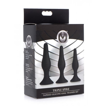 Master Series Triple Spire Tapered Silicone Anal Trainer Set Of 3 | 848518036667 | Available at EroticWarehouse.com