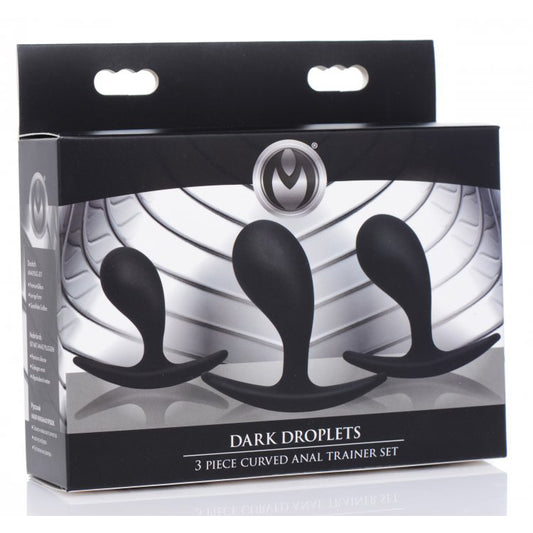 Master Series Dark Droplets 3 Piece Curved Anal Trainer Set | 848518036674 | Available at EroticWarehouse.com