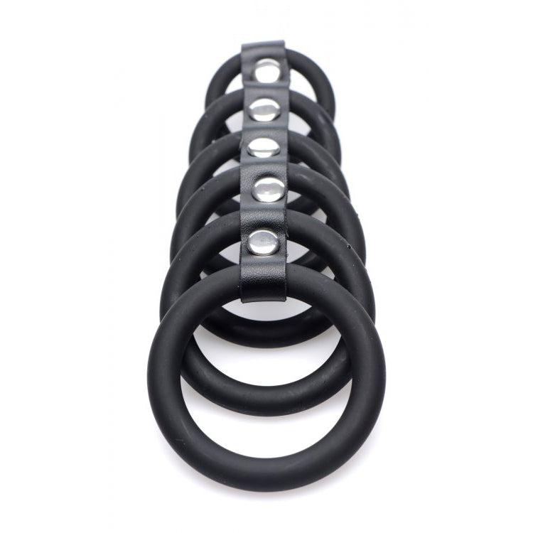 Strict 6 Ring Silicone Chastity Device | 848518037633 | Available at EroticWarehouse.com