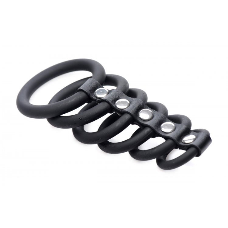 Strict 6 Ring Silicone Chastity Device | 848518037633 | Available at EroticWarehouse.com