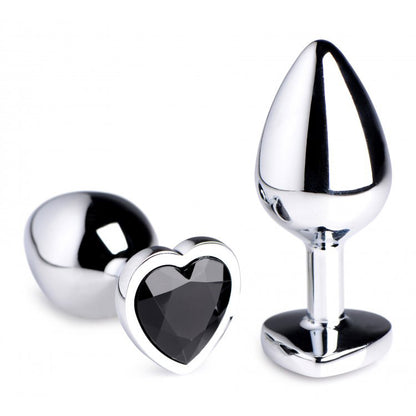 Booty Sparks Black Heart Gem Medium Anal Plug | 848518037961 | Available at EroticWarehouse.com
