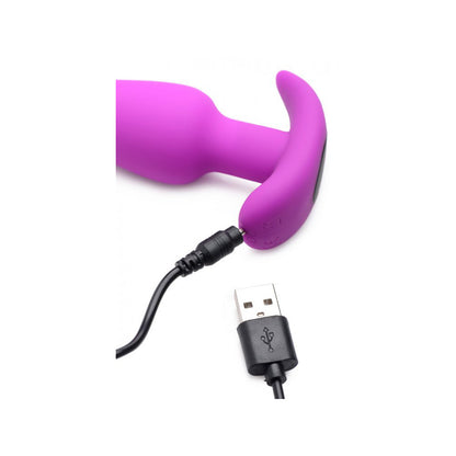Bang! 21X Vibrating Silicone Butt Plug W/ Remote Control Purple | 848518039712 | Available at EroticWarehouse.com