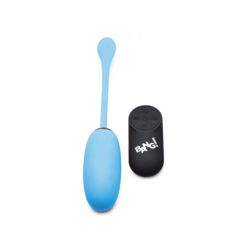 Bang! 28X Plush Egg & Remote Control Blue | 848518040091 | Available at EroticWarehouse.com