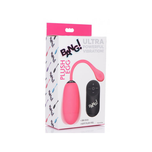 Bang! 28X Plush Egg & Remote Control Pink | 848518040107 | Available at EroticWarehouse.com
