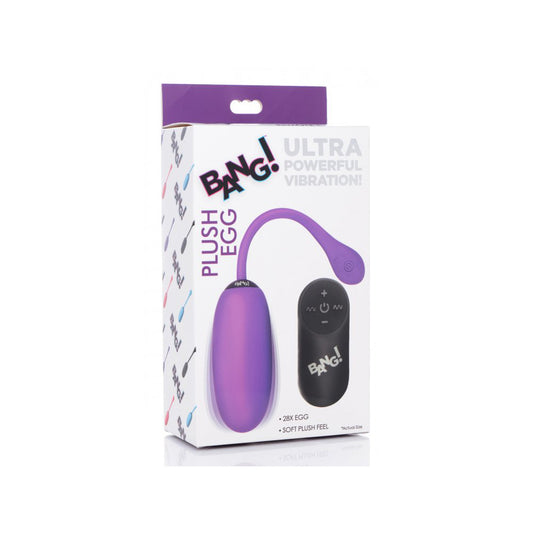 Bang! 28X Plush Egg & Remote Control Purple | 848518040114 | Available at EroticWarehouse.com