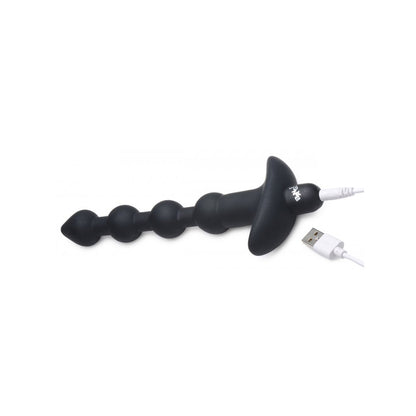 Bang! Vibrating Silicone Anal Beads & Remote Control Black | 848518041821 | Available at EroticWarehouse.com