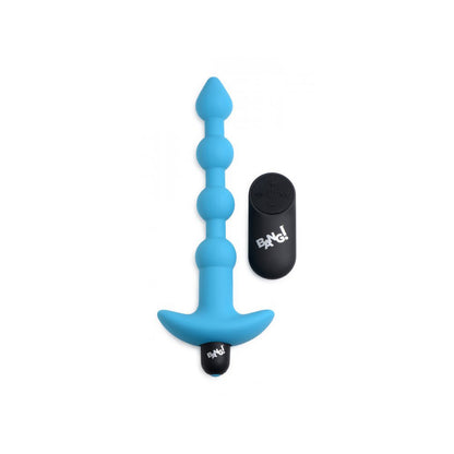 Bang! Vibrating Silicone Anal Beads & Remote Control Blue | 848518041838 | Available at EroticWarehouse.com