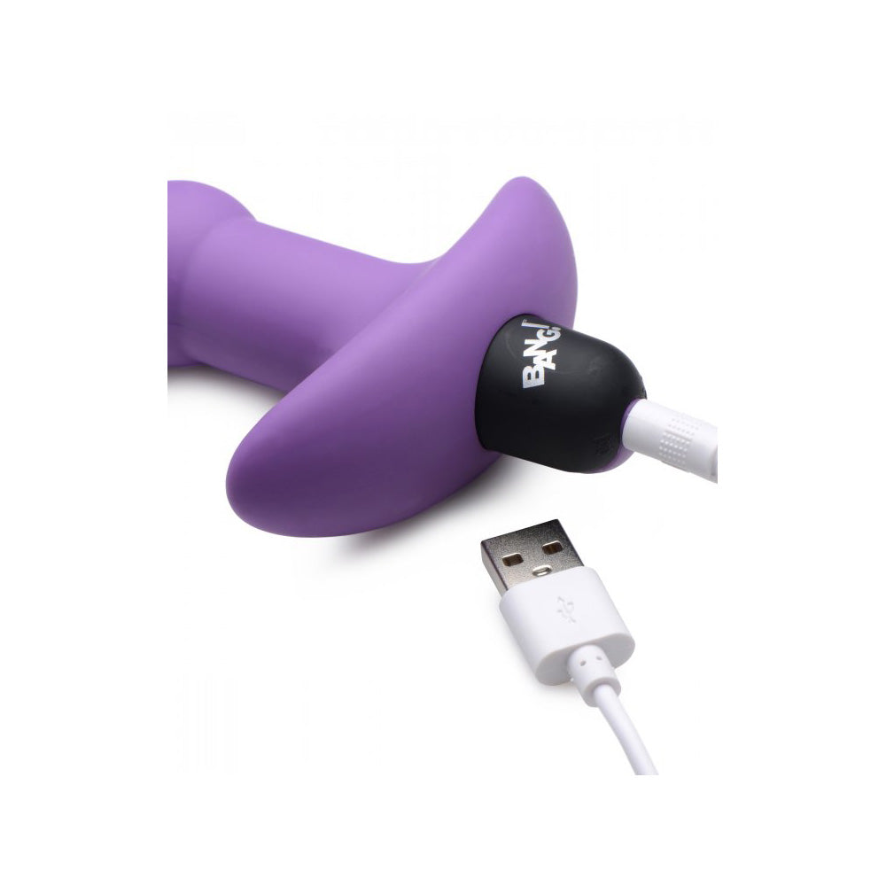 Bang! Vibrating Silicone Anal Beads & Remote Control Purple | 848518041852 | Available at EroticWarehouse.com