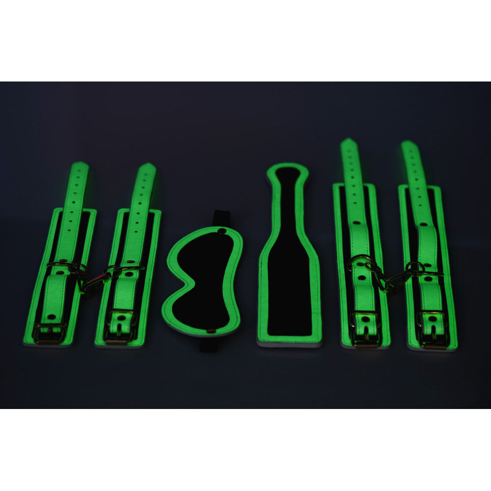 Master Series Kink In The Dark Glowing Bondage Set | 848518042132 | Available at EroticWarehouse.com