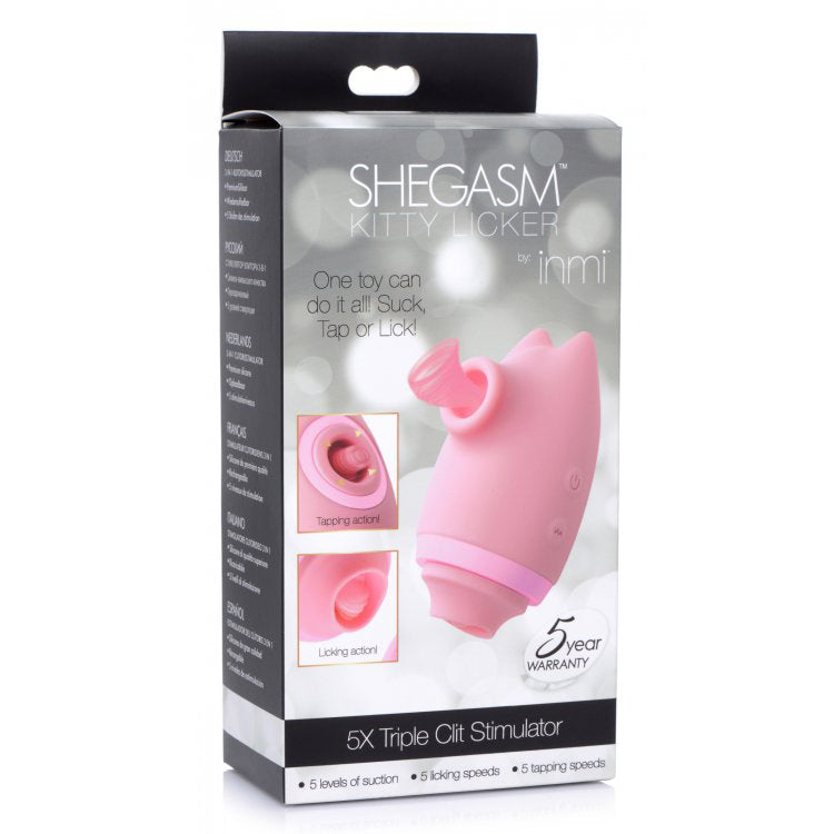 Inmi Kitty Licker 5X 3 In 1 Clit Stimulator | 848518042187 | Available at EroticWarehouse.com