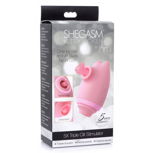 Inmi Kitty Licker 5X 3 In 1 Clit Stimulator | 848518042187 | Available at EroticWarehouse.com