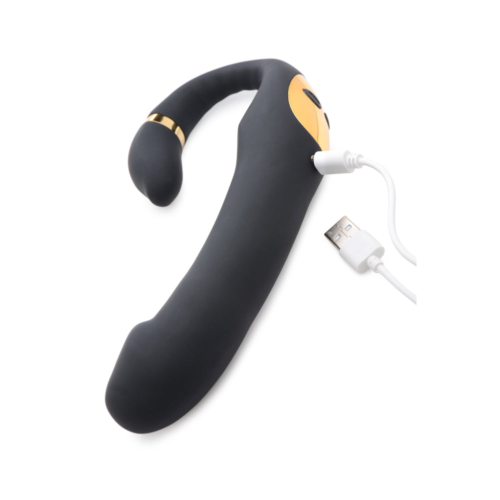 Inmi 10X Pleasure Pose Come Hither Silicone Vibrator With Poseable Clit Stimulator | 848518042200 | Available at EroticWarehouse.com