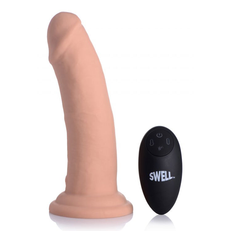Swell 7X Inflatable And Vibrating Remote Control Silicone Dildo 7" | 848518042309 | Available at EroticWarehouse.com