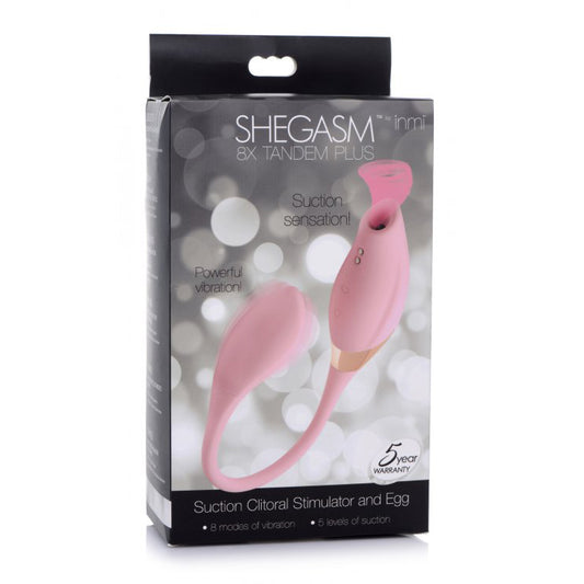 Inmi Shegasm 8X Tandem Plus Silicone Suction Clitoral Stimulator And Egg | 848518042736 | Available at EroticWarehouse.com
