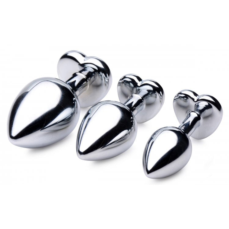 Booty Sparks Red Heart Gem Anal Plug Set | 848518042927 | Available at EroticWarehouse.com