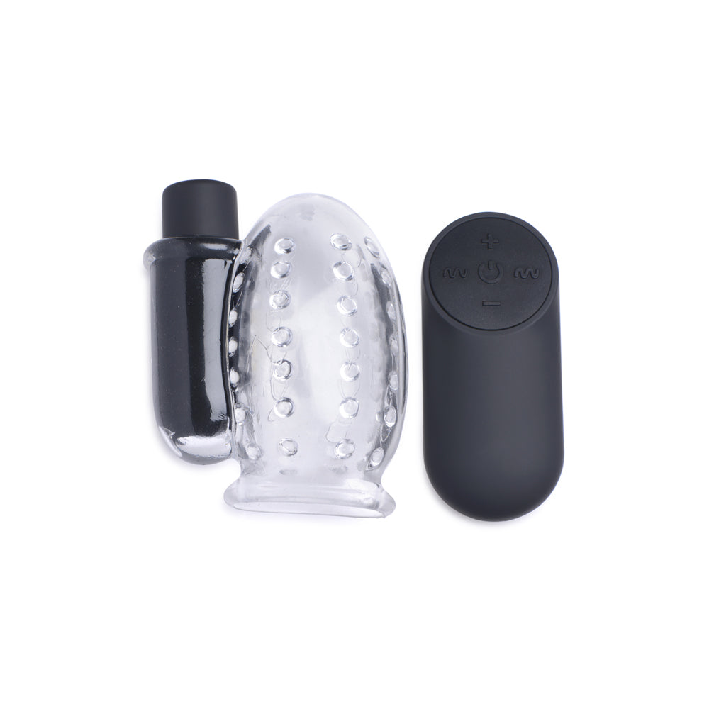 Trinity Men 28X Rechargeable Penis Head Teaser W/ Remote Control | 848518043061 | Available at EroticWarehouse.com