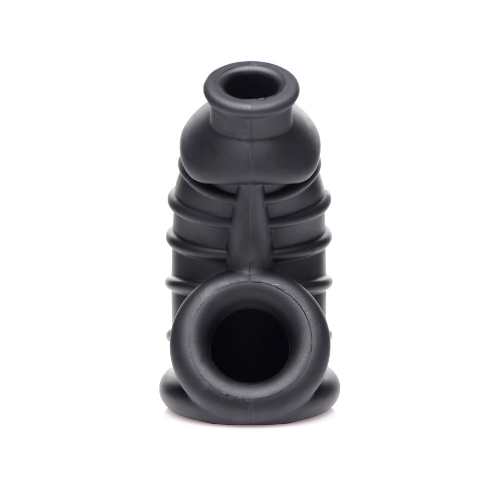 Master Series Dark Chamber Silicone Chastity Cage | 848518043528 | Available at EroticWarehouse.com
