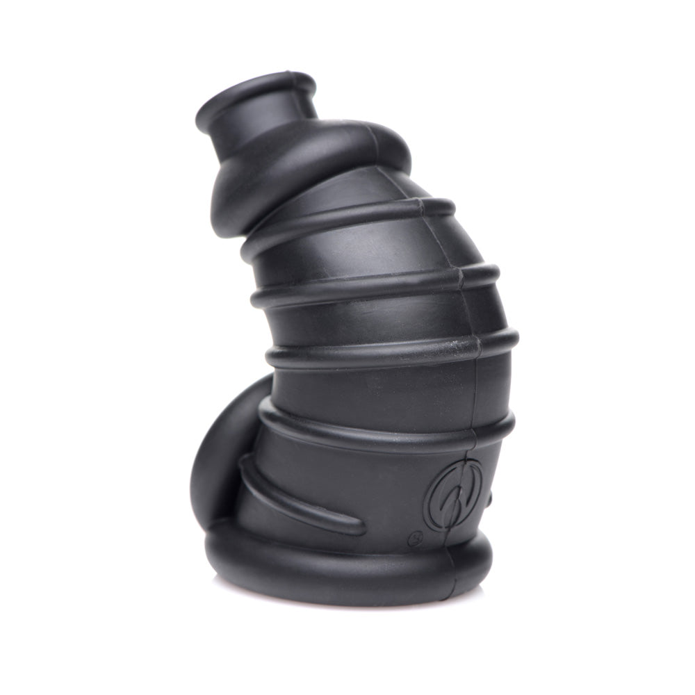 Master Series Dark Chamber Silicone Chastity Cage | 848518043528 | Available at EroticWarehouse.com