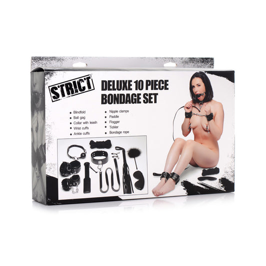 Strict Deluxe 10 Piece Bondage Set | 848518043627 | Available at EroticWarehouse.com