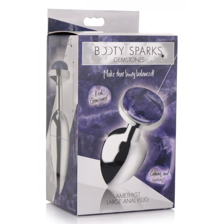 Booty Sparks Gemstones Amethyst Gem Large Anal Plug | 848518043863 | Available at EroticWarehouse.com