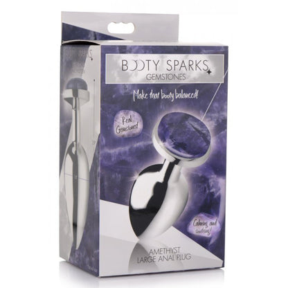 Booty Sparks Gemstones Amethyst Gem Large Anal Plug | 848518043863 | Available at EroticWarehouse.com