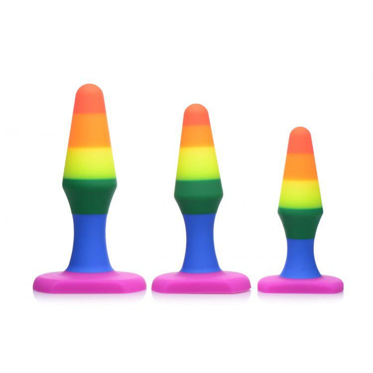 Frisky Rainbow Silicone Anal Trainer Set | 848518043900 | Available at EroticWarehouse.com