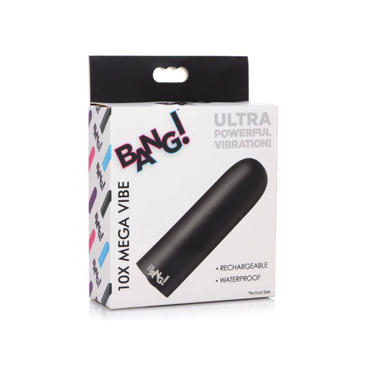 Bang! 10X Mega Silicone Vibrator Black | 848518044235 | Available at EroticWarehouse.com