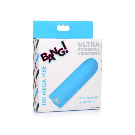 Bang! 10X Mega Silicone Vibrator Blue | 848518044242 | Available at EroticWarehouse.com