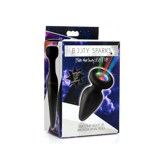 Booty Sparks Silicone Light-Up Medium Anal Plug | 848518044433 | Available at EroticWarehouse.com