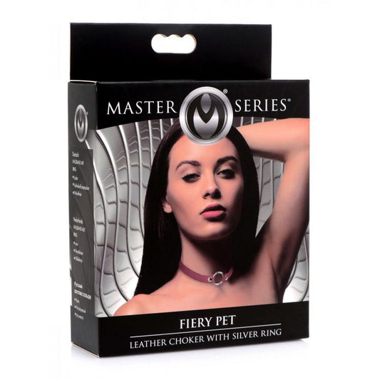 Master Series Slim Collar With O-Ring Red | 848518044570 | Available at EroticWarehouse.com