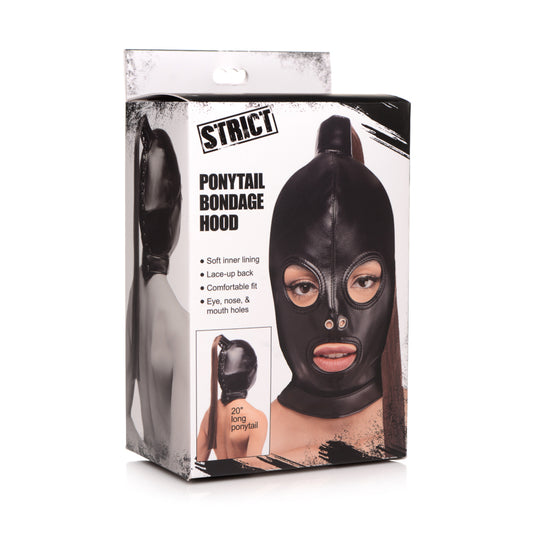 Strict Ponytail Bondage Hood | 848518044662 | Available at EroticWarehouse.com