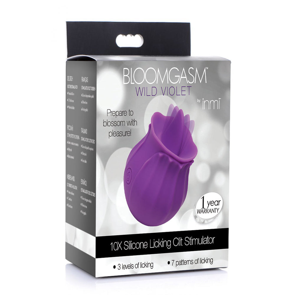 Bloomgasm Wild Violet Licking Silicone Stimulator | 848518044884 | Available at EroticWarehouse.com