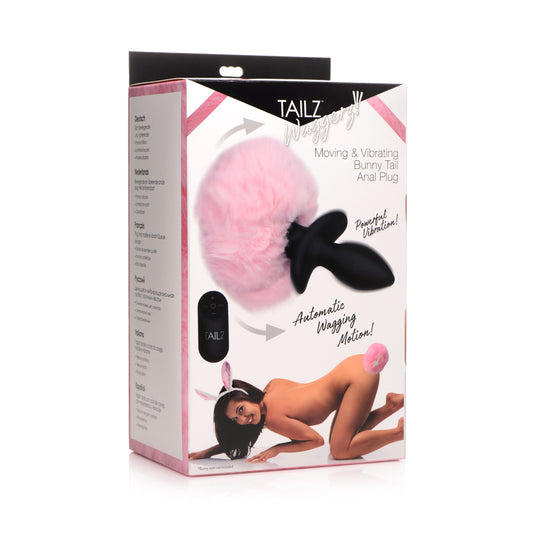 Tailz Moving & Vibrating Bunny Tail Anal Plug W/ Remote | 848518045034 | Available at EroticWarehouse.com